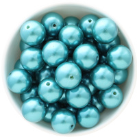 Bubblegum Bead 20mm - Pearl - Turquoise