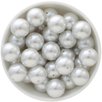 Bubblegum Bead 20mm - Pearl - White
