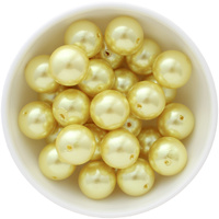 Bubblegum Bead 20mm - Pearl - Yellow