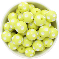 20mm Polka Dot - Lemon Lime