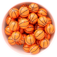 Bubblegum Bead 20mm - Sports Balls - Basketball