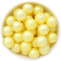 Bubblegum Bead 20mm - Wrinkle - Yellow