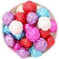 25mm Bubblegum Bead - Chunky Rose