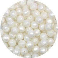 15mm Round - Pearl White