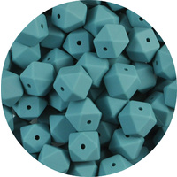 17mm Hexagon - Teal Blue 