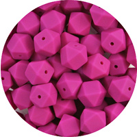 17mm Hexagon - Hot Pink