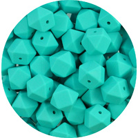 17mm Hexagon - Turquoise
