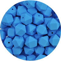 17mm Hexagon - Deep Sky Blue
