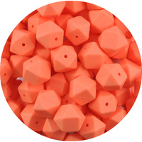 17mm Hexagon - Salmon Orange