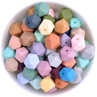 14mm Hexagon Silicone Bead