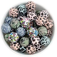 Printed 19mm Round Silicone Bead *DISCONTINUED*
