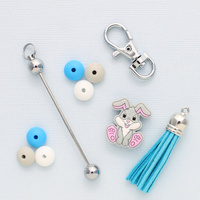Keyring Kit - Blue Easter Bunny