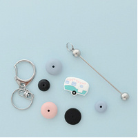 Keyring Kit - Turquoise Caravan