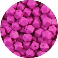 14mm Hexagon - Hot Pink