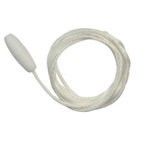 Cord 1m and Single Clasp - White