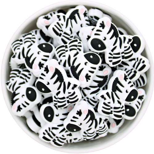 Zebra Silicone Bead