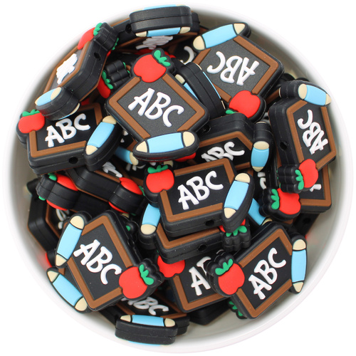 Teacher Blackboard Silicone Bead