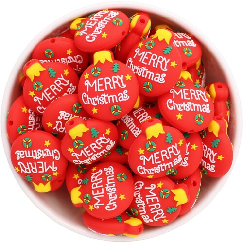 Christmas Bauble Silicone Bead