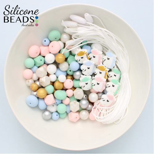 Silicone Bead Party Pack - Unicorn Shimmer