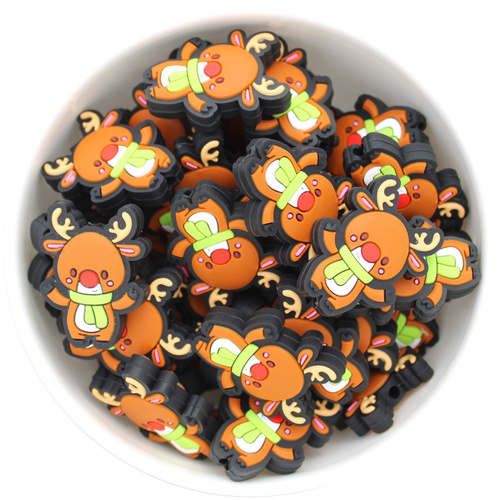 Christmas Reindeer Silicone Bead