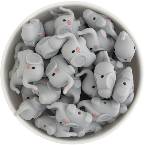Elephant 3D Silicone Bead