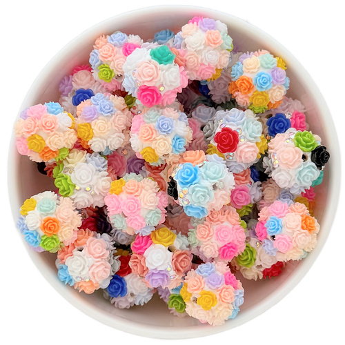 Bubblegum Bead 20mm - Rose Garden