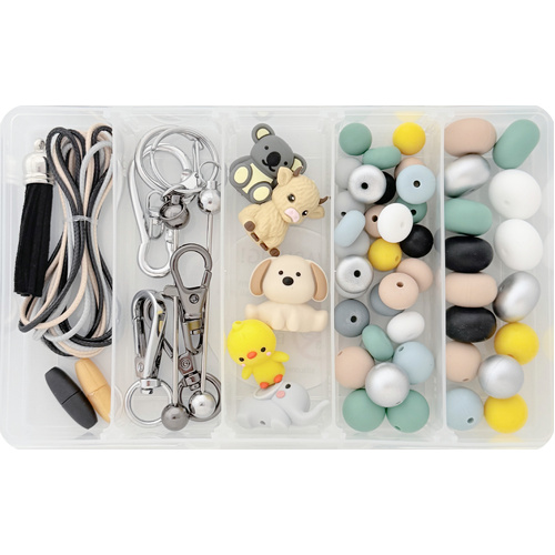 Silicone Bead Accessory Kit - 3D Animals