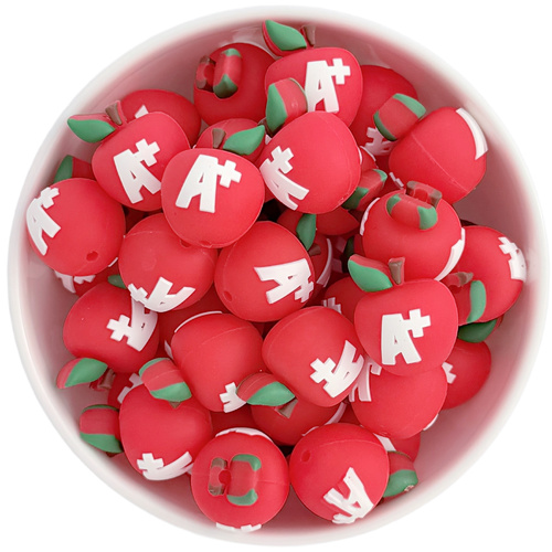 Teacher Apple A+ Silicone Bead