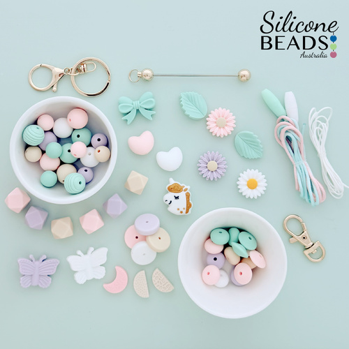 Silicone Bead Craft Pack - Spring Garden