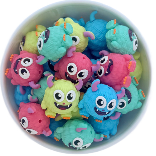 3D Monster Silicone Bead
