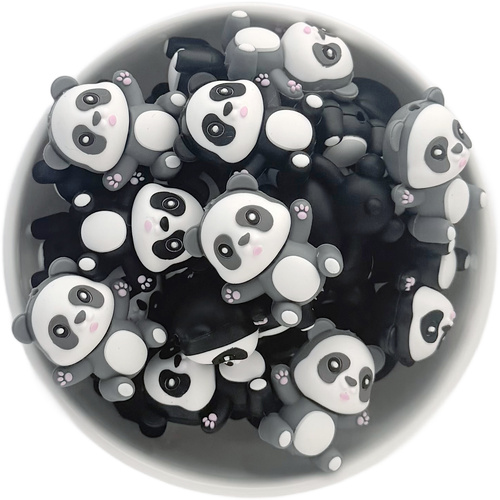 3D Panda Silicone Bead