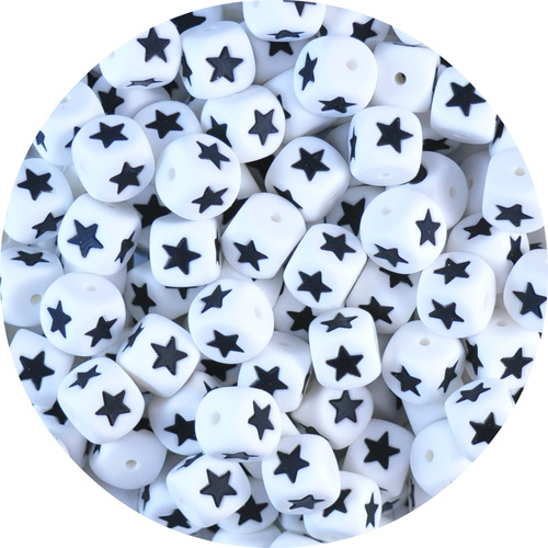 Star Cube Silicone Bead