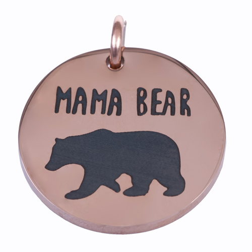 Charm Rose Gold 18mm - Mama Bear