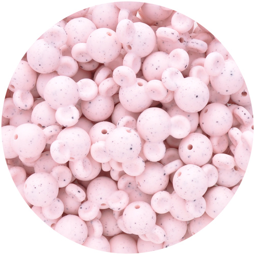 Mouse Bead - Pink Granite
