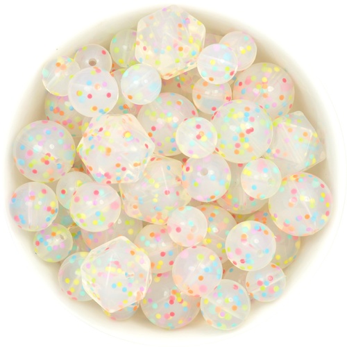 Clear Confetti Silicone Bead Value Pack