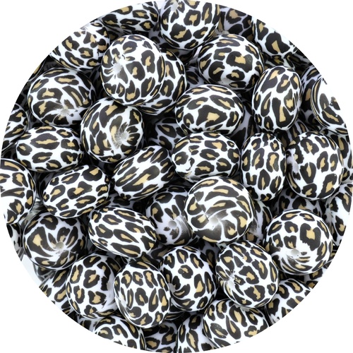22mm Abacus Leopard Print - White 