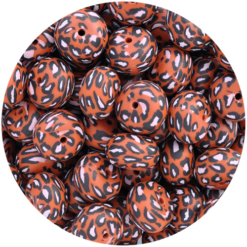22mm Abacus Leopard Print - Rust *discontinued*