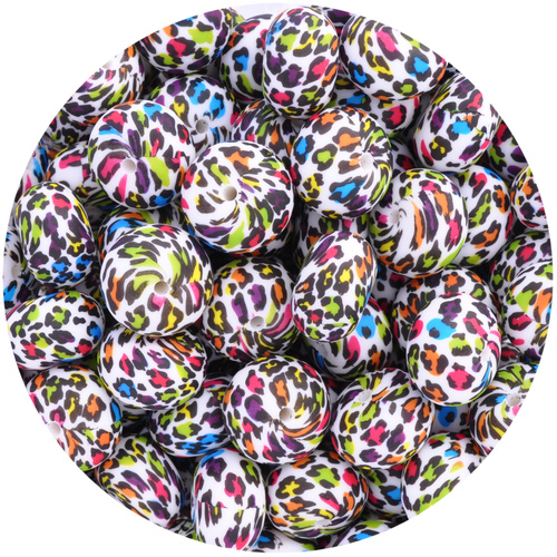 22mm Abacus Leopard Print - Rainbow