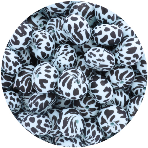 22mm Abacus Dalmatian Print - Sea Glass