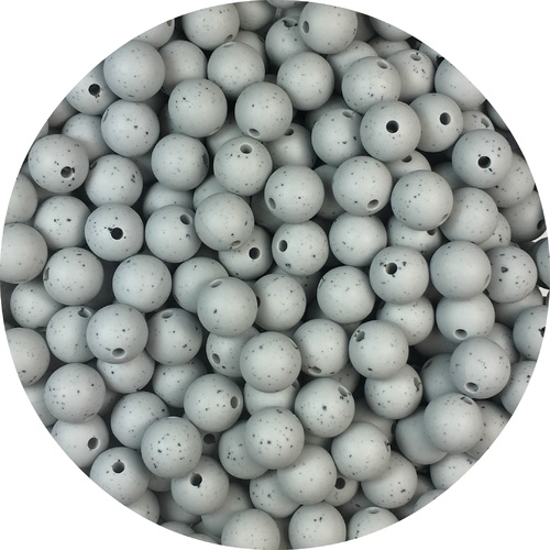 12mm Round - Grey Granite