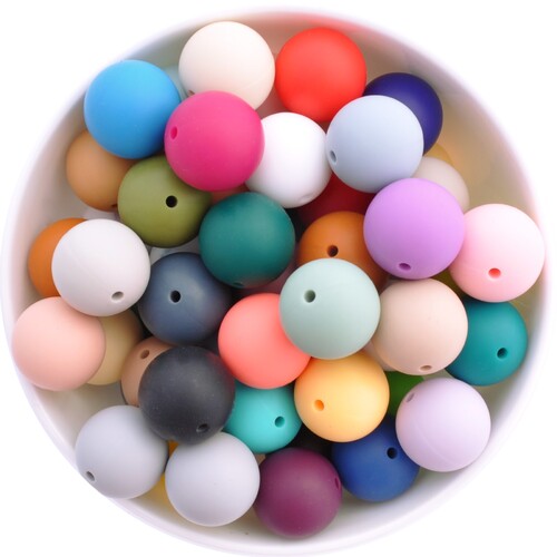19mm Round Silicone Bead Mystery 100pk