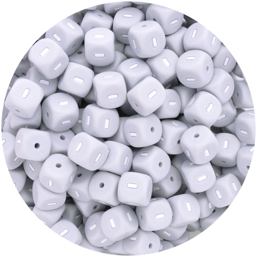 Grey Letter Bead - Hyphen