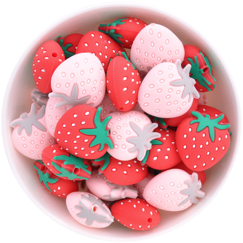 Strawberry Silicone Bead