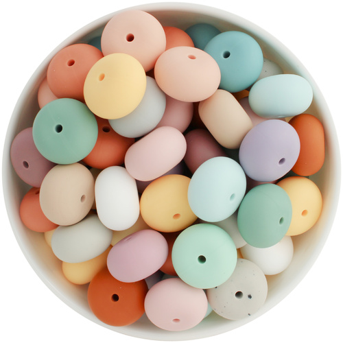 19mm Abacus Silicone Bead Mystery 100pk