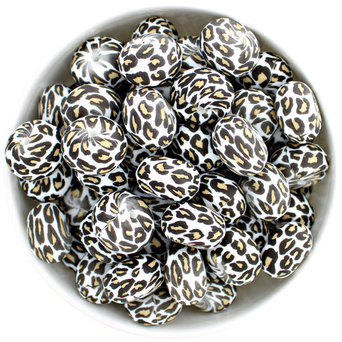19mm Abacus Leopard Print - White