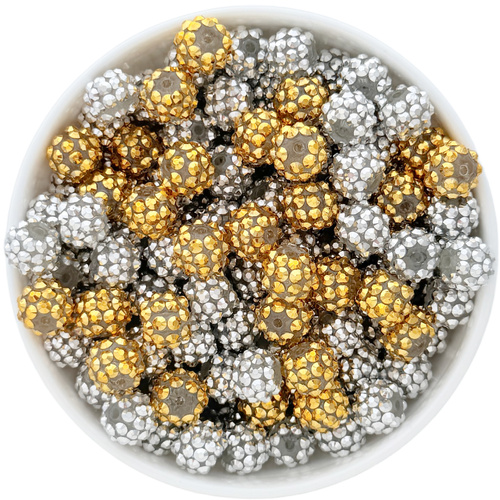 Bubblegum Bead 12mm - Rhinestone Solid