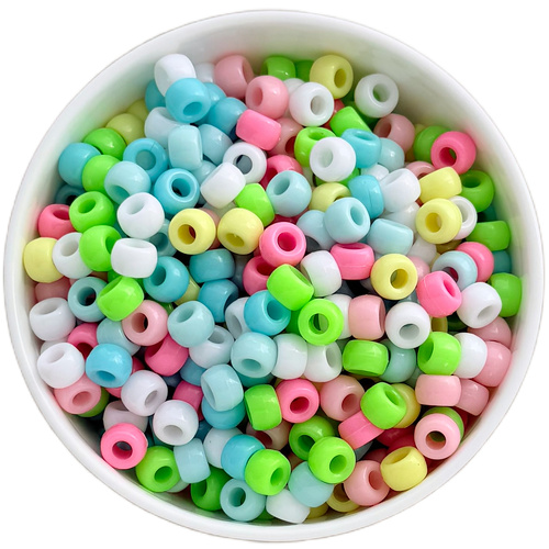 Bubblegum Bead 9mm Pony 50pk - Candy