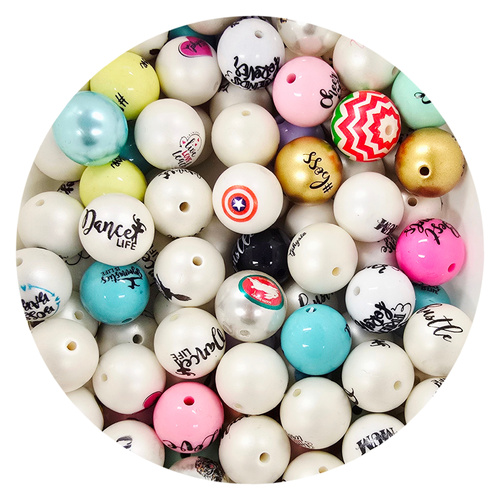 Bubblegum Bead Scoop Bag - Printed