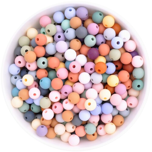 9mm Round Silicone Bead