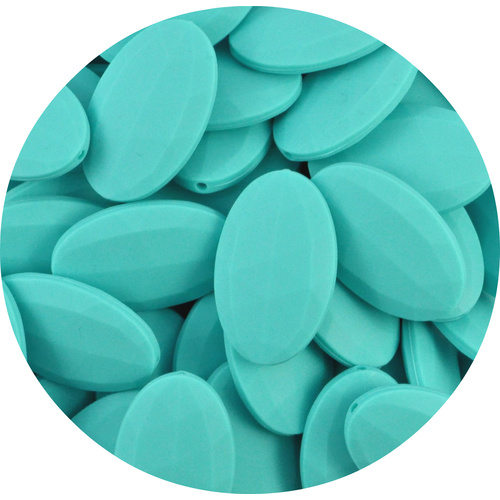 CLEARANCE Flat Oval - Turquoise